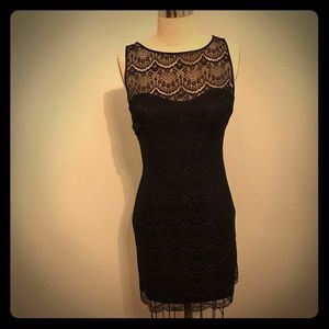 Armani Exchange lace sweetheart sheath dress